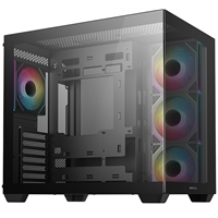 DeepCool CG530 4F Mid-Tower Case with Tempered Glass Panels, 4 Pre-Installed ARGB Fans, and Optimal Airflow Support, Black - Image 4