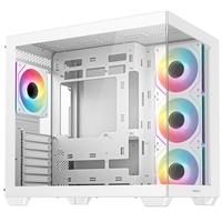 DeepCool CG530 4F Mid-Tower Case with Tempered Glass Panels, 4 Pre-Installed ARGB Fans, and Optimal Airflow Support, White - Image 4