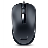 Genius DX-120 Wired USB Type-C Plug and Play Mouse, 1200 DPI Optical Tracking, 3 Button with Scroll Wheel, Ambidextrous Design with 1.5m Cable, Black - Image 2