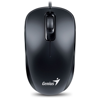 Genius DX-110 Wired USB-Type C Plug and Play Mouse, 1000 DPI Optical Tracking, 3 Button with Scroll Wheel, Ambidextrous Design with 1.5m Cable, Black - Image 2
