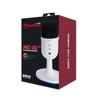 Marvo Scorpion MIC-06 Blast 40 USB RGB Noise Cancelling Wired Microphone (White) - Image 2