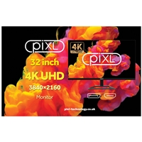 piXL CM32F44K 32 Inch 60Hz 4K Widescreen IPS Monitor with 3840 x 2160 Resolution, 5ms Response Time, 60Hz Refresh Rate, Display Port, HDMI & VESA Mount - Image 6