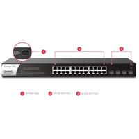 DrayTek VSP1281X-K VigorSwitch P1281x 24 Port Gigabit POE Smart Managed Switch with 4x 10GbE SFP Ports - Image 4