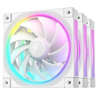 DeepCool FL12 120mm PWM 3 Pack White Fan - High Performance, Low Noise, Fluid Dynamic Bearing, 36 ARGB LEDs, 500-2150 RPM, 55 CFM Airflow, 4-Pin PWM Control - Image 2