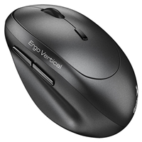 Genius Ergo 8350S Wireless Ergonomic Vertical Mouse, Blutooth & 2.4 GHz, Adjustable DPI levels up to 2400 DPI, 5 Button with Scroll Wheel, Dark Grey - Image 3