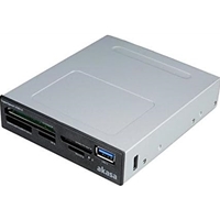 Akasa USB 3.0 Multi Card Reader, Supports CF/MS/SD/MicroSD UHS-II Cards, 3.5", Internal USB 3.0 Connector, Black, for PC - Image 4