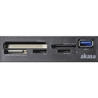 Akasa USB 3.0 Multi Card Reader, Supports CF/MS/SD/MicroSD UHS-II Cards, 3.5", Internal USB 3.0 Connector, Black, for PC - Image 5
