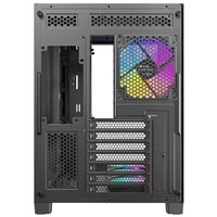 Antec Constellation C5 Curve Gaming Case, 1 x USB Type-C / 2 x USB 3.0, Tempered Glass Front and Side Window Panels, Dual Chamber Design, 4 x Pre-Installed ARGB LED Fans, Micro-ATX, ITX Compatible - Image 2