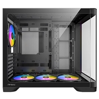 Antec Constellation C5 Curve Gaming Case, 1 x USB Type-C / 2 x USB 3.0, Tempered Glass Front and Side Window Panels, Dual Chamber Design, 4 x Pre-Installed ARGB LED Fans, Micro-ATX, ITX Compatible - Image 4