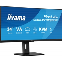 iiyama ProLite Curved Monitor XCB3497WQSNP-B1 34" VA Ultra-Wide Screen with KVM Switch, LAN, USB-C Dock, 0.4ms, 120Hz, HDMI, DisplayPort, Speakers, Height Adjustment - Image 5