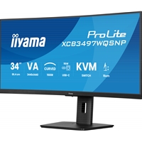 iiyama ProLite Curved Monitor XCB3497WQSNP-B1 34" VA Ultra-Wide Screen with KVM Switch, LAN, USB-C Dock, 0.4ms, 120Hz, HDMI, DisplayPort, Speakers, Height Adjustment - Image 6