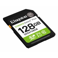Kingston Canvas Select Plus SDS3/128GB V30 128GB SD Class 10 UHS-I U3 Flash Card - Image 2