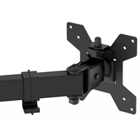 GameMax Dual Monitor Arm Stand LCD Desk Mount Freestanding For Two 13 Inch To 27 Inch Monitors, VESA Dimensions Of 75x75 mm or 100x100 mm, 180 Degrees Swivel, Black - Image 5