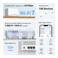 Mercusys Halo H25BE BE3600 Whole Home Mesh Wi-Fi 7 System (3 Pack) - Image 3