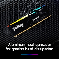 Kingston FURY Beast KF552C40BB2A-32 32GB (1x 32GB) U-DIMM System Memory, 5200MHz, DDR5, CL40, Black, RGB, Intel XMP - Image 3