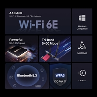 Mercusys MA86XE AXE5400 Tri-Band Wi-Fi 6E Bluetooth PCI Express Adapter - Image 2