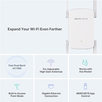 Mercusys ME50G AC1900 Wi-Fi Range Extender (UK Plug) - Image 3