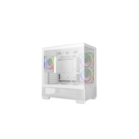 DeepCool CG380 3F Micro-ATX Gaming Case White Panoramic Tempered Glass Side Panel, Mesh Airflow Front, 3 Pre-Installed ARGB Fans, USB-C & USB-A Front I/O, Spacious SFF/mATX/ITX Build Support - Image 2