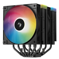 DeepCool AG620 BK ARGB V2 Dual-Tower CPU Air Cooler with 120mm ARGB Fans, Compatible with Intel LGA 1851/1700/1200/115x & AMD AM5/AM4, High-Performance Quiet Cooling, Matte Black - Image 2