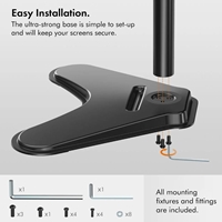 VonHaus Single Monitor Mount and Stand for 13-32 Inch Screens, VESA dimensions 75x75mm and 100x100mm - Image 4