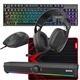 Marvo Scorpion 6-Product Gaming & Streaming Bundle featuring Gaming Keyboard, Programmable USB Mouse, Non-Slip Mousepad, PC & Console-Compatible Gaming Headset, RGB Stereo Soundbar & USB Streaming Microphone
