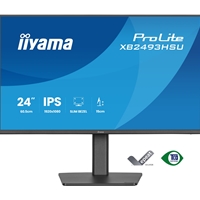 iiyama PROLITE XB2493HSU-B1 24 inch IPS Monitor, Full HD, 1ms, USB Hubx2, HDMI, DisplayPort, Freesync, 120Hz, Speakers, Black, ACR, Internal PSU, VESA, Height Adjustable - Image 2