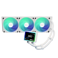 ASRock Challenger 360 Digital White AIO Liquid CPU Cooler, 360mm Radiator, Triple 120mm PWM ARGB Fans, 3? Digital Display, Intel LGA1700/1851 & AMD AM5/AM4 Compatible - Image 3