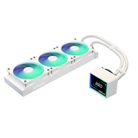 ASRock Challenger 360 Digital White AIO Liquid CPU Cooler, 360mm Radiator, Triple 120mm PWM ARGB Fans, 3? Digital Display, Intel LGA1700/1851 & AMD AM5/AM4 Compatible - Image 5