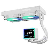 ASRock Challenger 240 Digital AIO Liquid CPU Cooler, 240mm Radiator,White, Dual 120mm PWM ARGB Fans, 3" Digital Display, Intel LGA1700/1851 & AMD AM5/AM4 Compatible - Image 4