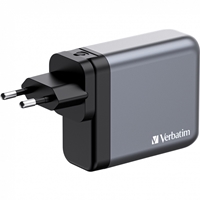 Verbatim GNC-140 GaN Charger 140W with 2 x USB-C PD 140W / 1 x USB-C PD 20W / 1 x USB-A QC 3.0 (EU/UK/US) - Image 3
