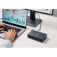 Verbatim USB-C PRO Docking Station 17 Port CDS-17, Supports Triple HDMI Outputs (up to 8K Resolution), Dual DisplayPorts, Gigabit Ethernet, SD/microSD Card Reader, Multi-Device USB 3.2 Data Transferring - Image 5