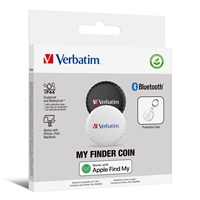 Verbatim MYFC-02BW My Finder Coin Bluetooth Item Finder 2 pack Black / White - Image 2