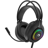 Marvo H8325 Akari 40 USB 2.0 Wired Gaming RGB Headset (Black) - Image 2