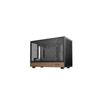 DeepCool CH260 Micro-ATX Mini Tower PC Gaming Case, Wood, Tempered Glass Side Panel USB Type-C High Airflow Supports ATX PSU & RTX GPUs Black - Image 3