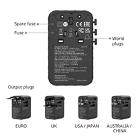 Verbatim Charge 'n' Travel 170W Universal Travel Adapter Black, Charge Up To 6 Devices AT Once - Image 2