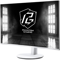 ASRock Phantom Gaming PG27FFS2E-W 27 Inch FHD (1920 x 1080) Flat IPS Gaming Monitor, 240Hz, 1ms (MPRT) Response Time, 2 x HDMI 2.1; 1 x DisplayPort 1.2, 2 x 2W Speakers, Tilt, Swivel, Height, Pivot Adjustment - White - Image 3