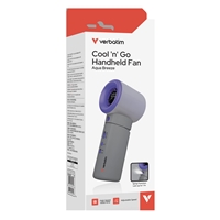 Verbatim Cool 'n' Go Aqua Breeze Handheld Fan, Portable Cooling with Refreshing Mist Spray - Grey/Purple - Image 5