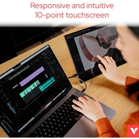Verbatim Portable 14" FHD Touchscreen IPS Monitor Aluminium, USB-C, 1920 x 1080 Resolution, 60Hz - Image 3