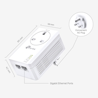 TP-Link TL-PA7027P KIT AV1000 2-Port Gigabit Pass-through Powerline Starter Kit - Image 3