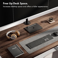VonHaus Triple Monitor Stand for 17-27" Screens, Three Screen Monitor Mount with Desk Clamp, Height Adjustable, Easy Assemble Stand with Full Tilt, Rotation & Swivel Arms, VESA 75x75 & 100x100mm - Image 5