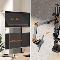 VonHaus Quad Monitor Stand for 13-32" Screens, Four Screen Monitor Desk Mount, Height Adjustable, Easy Assemble Stand with Full Tilt, Rotation & Swivel Arms, VESA 75x75 & 100x100mm - Image 3