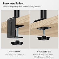 VonHaus Quad Monitor Stand for 13-32" Screens, Four Screen Monitor Desk Mount, Height Adjustable, Easy Assemble Stand with Full Tilt, Rotation & Swivel Arms, VESA 75x75 & 100x100mm - Image 4