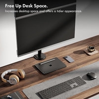 VonHaus Vertical Double Monitor Stand for 13-32" Screens, Twin Monitor Mount with Clamp, Height Adjustable, Easy Assemble Stand with Full Tilt, Rotation & Swivel Arms, VESA 75x75 & 100x100mm - Image 5