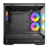Antec Constellation C2M ARGB Micro-ATX PC Case, 270' Panoramic Tempered Glass, 240mm and 120mm ARGB PWM Fans, USB-C, 360mm Radiator Support, Black - Image 4