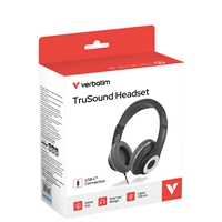 Verbatim TruSound USB-C Over-Ear Headset With In-Line Microphone,1.5m USB-C Cable, Durable Lightweight Design, Black - Image 4