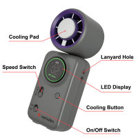 Verbatim Cool 'n' Go Ice Touch Mini Handheld Fan Purple / Grey - Image 3