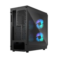 Fractal Design Focus 2 RGB Black ATX Mid Tower PC Case, Clear Tempered Glass, High-Airflow Mesh Front, 2 x 140mm Aspect RGB Fans, 360mm Radiator Support, 405mm GPU Clearance - Image 2