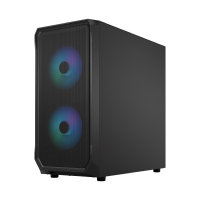 Fractal Design Focus 2 RGB Black ATX Mid Tower PC Case, Clear Tempered Glass, High-Airflow Mesh Front, 2 x 140mm Aspect RGB Fans, 360mm Radiator Support, 405mm GPU Clearance - Image 4