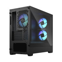 Fractal Design Pop Mini Air RGB Black Micro-ATX Mini Tower PC Case, Clear Tempered Glass, High-Airflow Mesh Front, 3 x 120mm Aspect RGB Fans, 240mm Radiator Support, 365mm GPU Clearance - Image 2