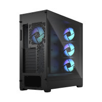 Fractal Design Pop XL Air RGB Black E-ATX Full Tower PC Case, Clear Tempered Glass, High-Airflow Mesh Front, 4 x 120mm Aspect RGB Fans, 360mm Radiator Support, 455mm GPU Clearance - Image 2